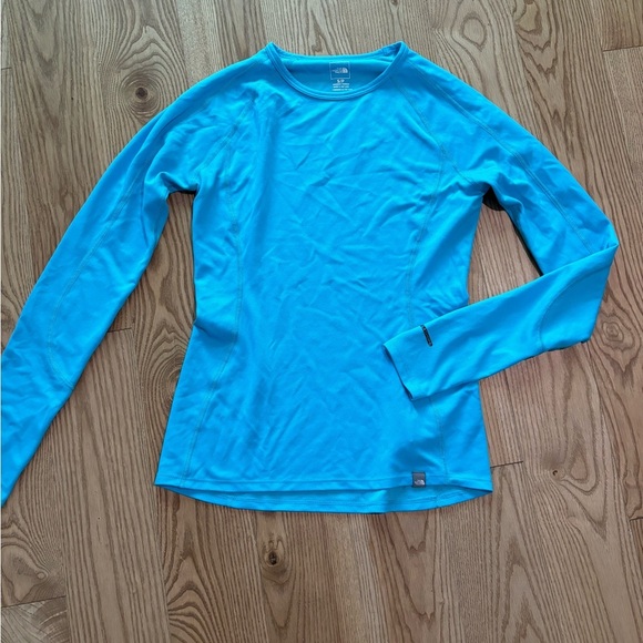North Face Bright Blue Sporty Long Sleeve Top - Picture 1 of 8